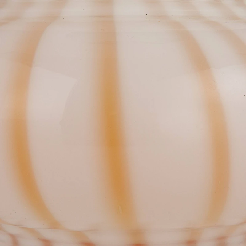 Hello Honey® 18.5" Yellow & Cream Striped Hand-Blown Art Glass Table Lamp