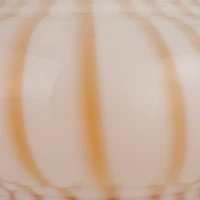 Hello Honey® 18.5" Yellow & Cream Striped Hand-Blown Art Glass Table Lamp