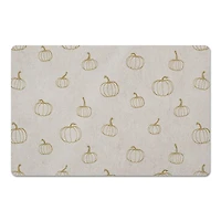 Mustard Yellow Mini Pumpkin Pattern Floor Mat