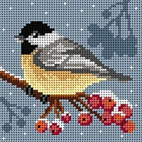 Orchidea Titmouse Gobelin Canvas Cross Stitch Kit