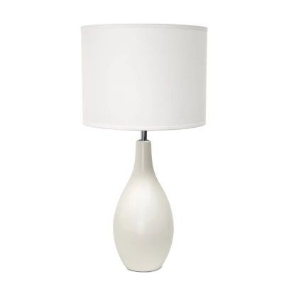 Creekwood Home Essentix 18.1" Off White Dewdrop Table Lamp