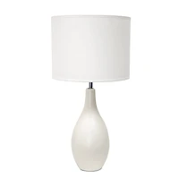 Creekwood Home Essentix 18.1" Off White Dewdrop Table Lamp