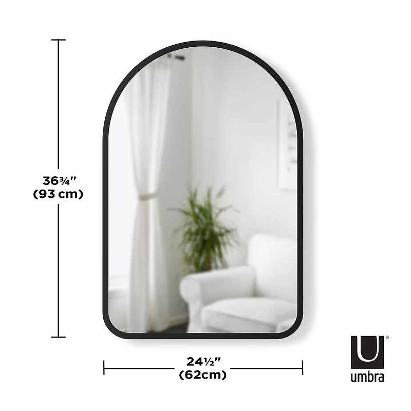 Umbra 36" Black Hubba Arched Mirror 