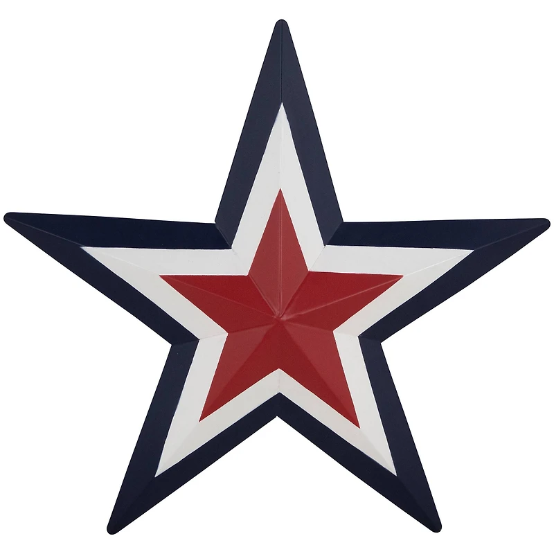 15" Americana Star Metal Wall Decoration