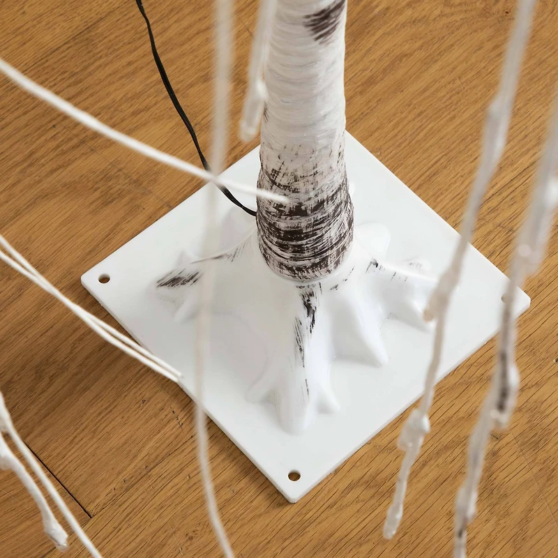 4ft. Pre-Lit White Weeping Willow Artificial Christmas Tree, Warm White LED Lights