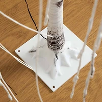 4ft. Pre-Lit White Weeping Willow Artificial Christmas Tree, Warm White LED Lights