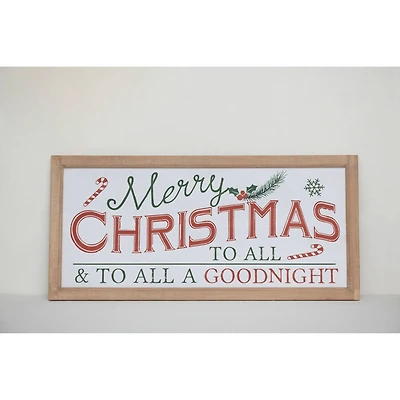 Hello Honey® Merry Christmas... Message Wood Framed Wall Décor