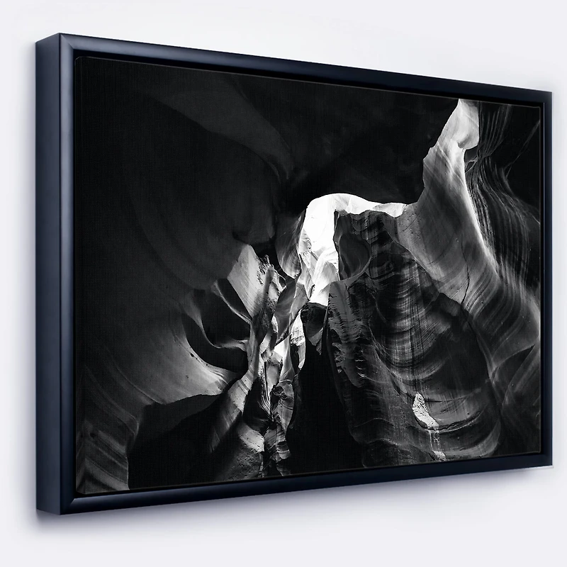 Designart - Black and White Antelope Canyon