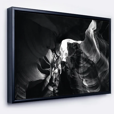 Designart - Black and White Antelope Canyon