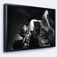 Designart - Black and White Antelope Canyon