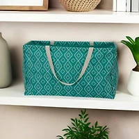 Household Essentials Krush® Teal Geometric Canvas Utility Tote