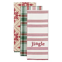 DII® Assorted Jingle Dishtowel Set
