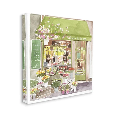 Stupell Industries Light Green Paris Flower Shop Wall Art