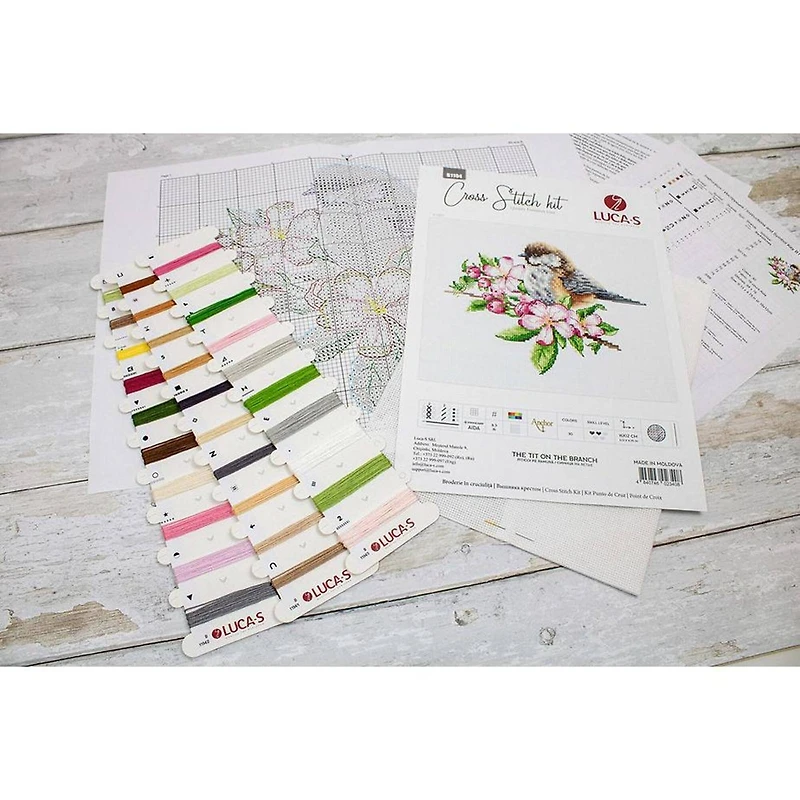 Luca-s The Tit On The Branch Counted Cross Stitch Kit