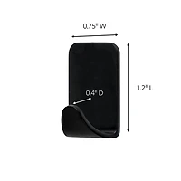 Command™ Small Decorative Metal Hooks, Matte Black