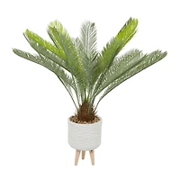 3.5ft. Potted Green Plastic Modern Artificial Foliage