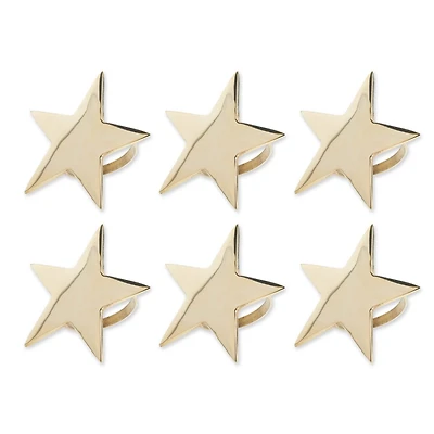 DII® Gold Star Napkin Rings, 6ct.