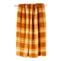 DII® Pumpkin Spice Farmhouse Plush Plaid Throw