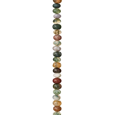 12 Pack:  Multicolored Jasper Rondelle Beads, 6mm by Bead Landing™
