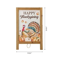 Glitzhome® 24" Thanksgiving Turkey Easel Porch Sign