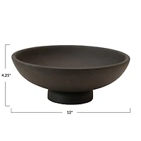 Hello Honey® Black Mango Wood Footed Bowl