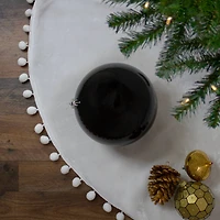 8" Shiny Jet Black Shatterproof Christmas Ball Ornament