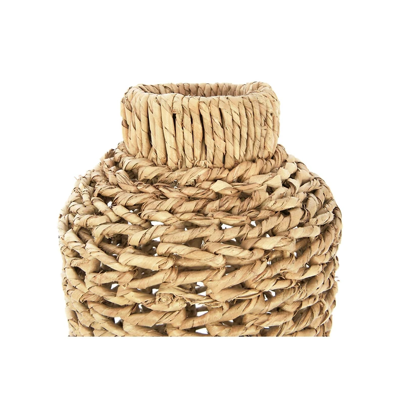 Hello Honey® 22" Handwoven Water Hyacinth & Rattan Floor Vase