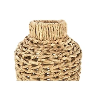 Hello Honey® 22" Handwoven Water Hyacinth & Rattan Floor Vase