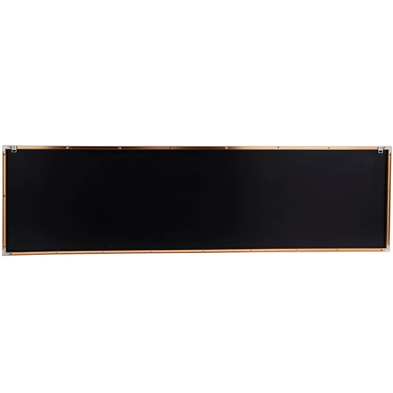 CosmoLiving by Cosmopolitan Blue Porcelain Leaf Framed Wall Art with Gold Aluminum Frame 71" x 2" x 20"