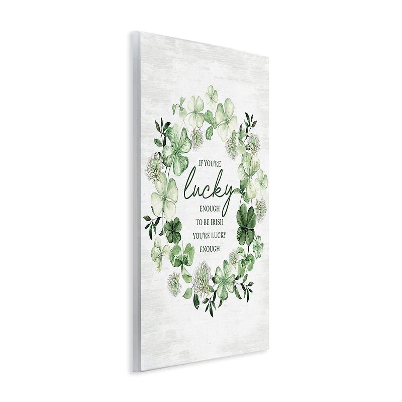Stupell Industries Irish is Lucky Enough Wreath Wall Plaque Art