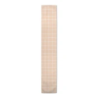 72'' Peach Grid Cotton Twill Table Runner