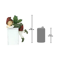 Design Toscano 9" Santa's Christmas Elves Shelf Sitter Elijah Statue