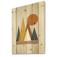 Designart - Mountain Abstract and Sun