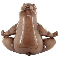 Design Toscano 10.5" A Ton of Zen Yoga Hippo Garden Statue