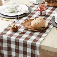 DII® 108" Heavyweight Check Fringed Table Runner