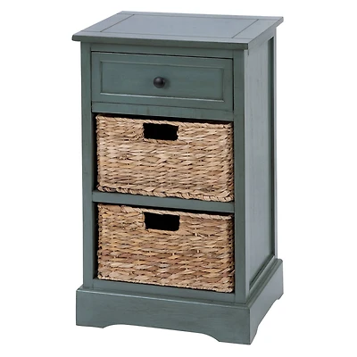 28" Blue Traditional Wooden Storage Unit