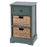 28" Blue Traditional Wooden Storage Unit