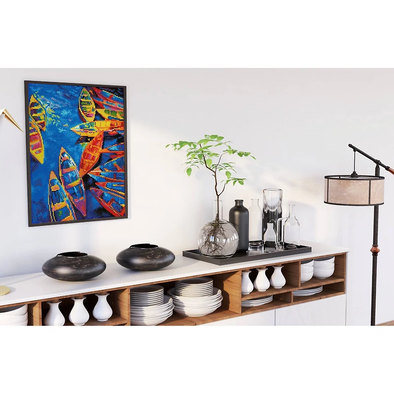 Diamond Dotz® Intermediate Blue Bay Pre-Framed Diamond Painting Kit