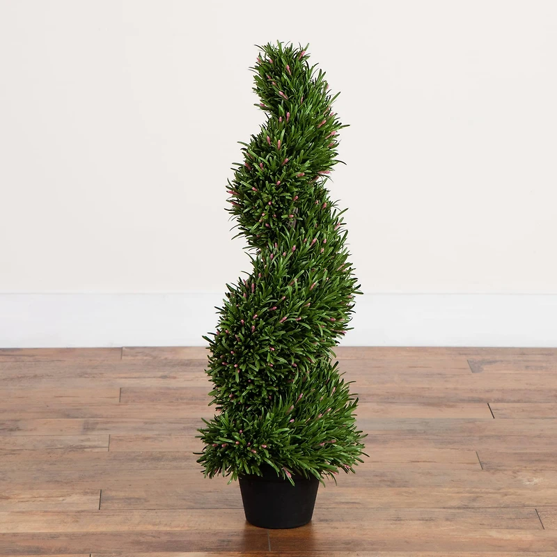 3ft. UV Resistant Artificial Rosemary Spiral Topiary Tree (Indoor/Outdoor)