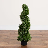 3ft. UV Resistant Artificial Rosemary Spiral Topiary Tree (Indoor/Outdoor)