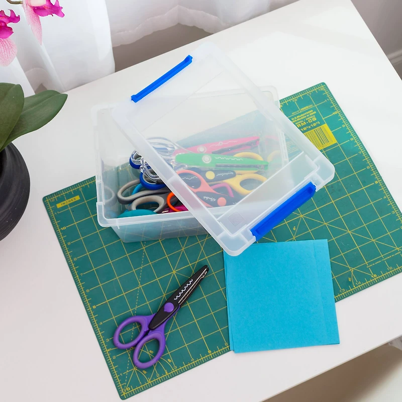 Iris® 4.3 qt. Clear Latching Storage Totes, 6 Ct.