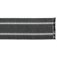 DII® 108" Dobby Striped Fringe Ribbed Table Runner