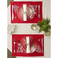 DII® Embroidered Snowman Placemats, 4ct.