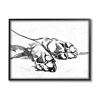 Stupell Industries Pet Animal Paws Minimal Ink Linework in Frame Wall Art