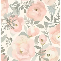 NuWallpaper Rose Peachy Keen Peel & Stick Wallpaper