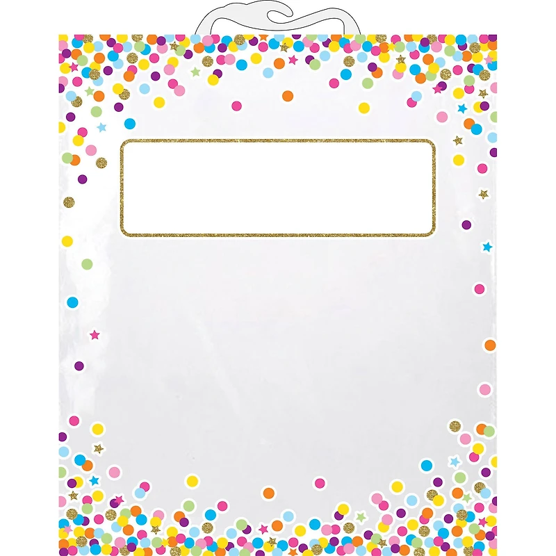 Ashley Productions® 11" x 16" Hanging Confetti Pattern Storage/Book Bags, 12ct.