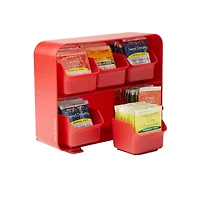 Mind Reader Red 6 Drawer Tea Bag Holder