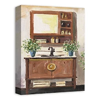 Farmhouse Bathroom 12" x 16" Canvas Wall Art