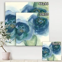 Designart - Blue Floral Poppies III