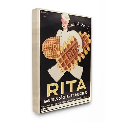 Stupell Industries French Waffle Vintage Advertisement Canvas Wall Art